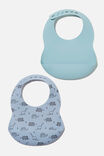 Baby Silicone Bib Multipack, Sky Ether - alternate image 1